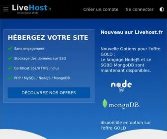 Livehost.fr(Hébergement web) Screenshot