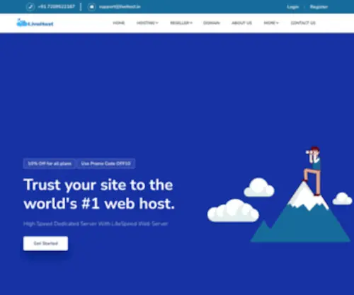 Livehost.in(Build a website in Minutes) Screenshot