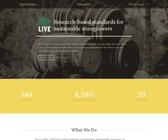 Liveinc.org(Supporting environmentally and socially responsible winegrowing in the Pacific Northwest) Screenshot