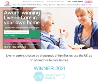 Liveincaredirect.org(Our specialized elderly care team) Screenshot