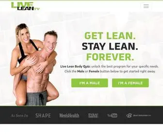 Liveleantv.com(Live Lean TV Home) Screenshot