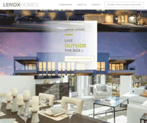 Livelenox.com(Lenox Homes) Screenshot