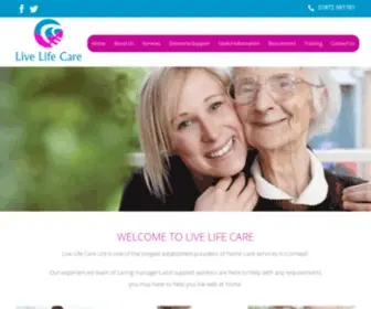 Livelifecare.co.uk(Live Life Care Ltd) Screenshot