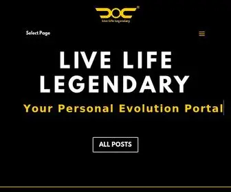 Livelifelegendary.com(Live Life Legendary) Screenshot