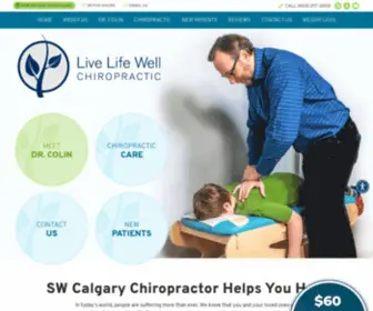 Livelifewell.ca(SW Calgary Chiropractor) Screenshot