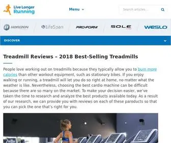 Livelongerrunning.com(Treadmill Reviews) Screenshot