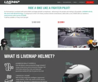 Livemap.info(Motorcycle smart helmet with Augmented Reality navigation) Screenshot