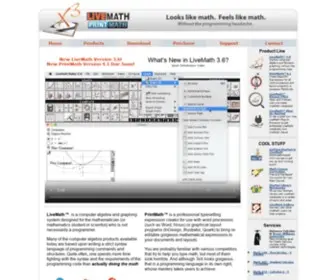 Livemath.com(LiveMath Computer Algebra & Graphing System) Screenshot