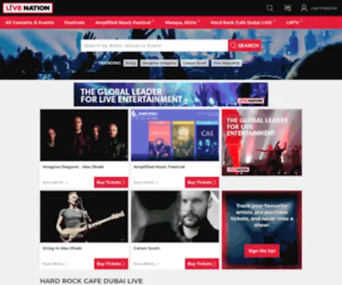 Livenation.ae(Concert Tickets and Tour Dates) Screenshot