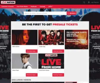 Livenation.asia(Concert Tickets and Tour Dates) Screenshot