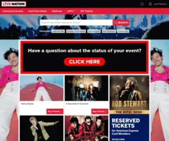 Livenation.com.au(Concert Tickets and Tour Dates) Screenshot