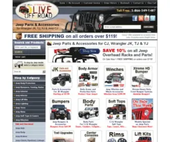 Liveoffroad.com(Jeep parts) Screenshot