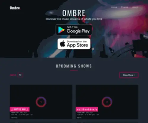 Liveombre.com(Global artist) Screenshot