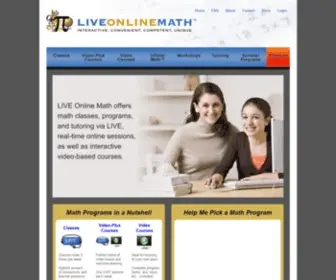 Liveonlinemath.com(LIVE Online Math) Screenshot