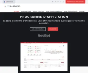 Livepartners.fr(Plateforme d'Affiliation) Screenshot