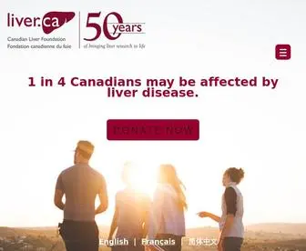 Liver.ca(The Canadian Liver Foundation (CLF)'s new website) Screenshot
