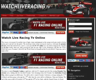 Liveracingonline.com(Premier site for watching live Formula One races) Screenshot