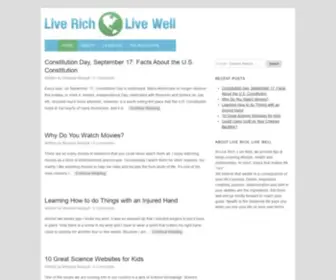 Liverichlivewell.com(Make life pay dividends) Screenshot