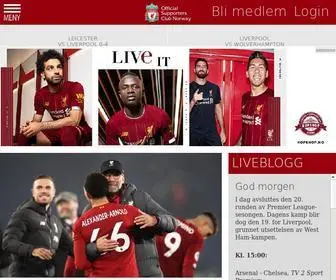 Liverpool.no(Liverpool FC Supporters Club Norway) Screenshot