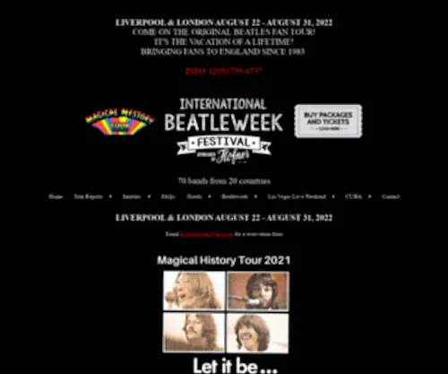 Liverpooltours.com(Beatle Tour for Beatle Fans to Liverpool on the Magical History Tour) Screenshot