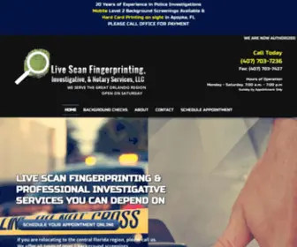 Livescanandinvestigations.com(Investigation Services) Screenshot