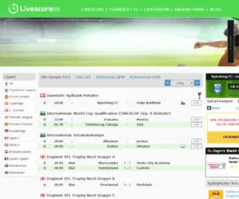 Livescore.dk Screenshot