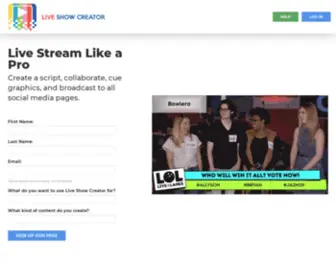 Liveshowcreator.com(Live Show Creator) Screenshot