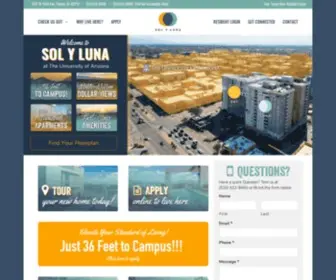 Livesolyluna.com(Student Apartments Near University Of Arizona) Screenshot