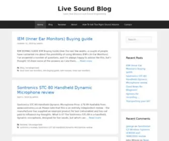 Livesoundblog.com(Live Sound Blog) Screenshot