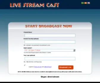 Livestreamcast.org(Live broadcast) Screenshot