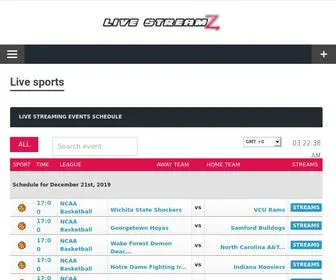 Livestreamz.net(Stream all major sports games online for free) Screenshot