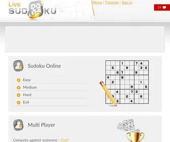 Livesudoku.com(Play unlimited free Sudoku games online at the level of your choice) Screenshot