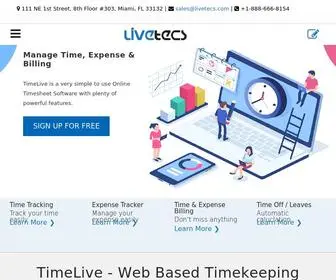 Livetecs.com(Boost Profits with Effortless Time and Expense Management) Screenshot