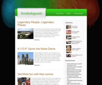 Livethelegends.org(Legendary People) Screenshot