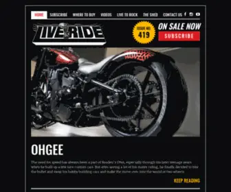 Livetoride.com.au(One of the premier motorcycle lifestyle magazines in Australia and New Zealand) Screenshot