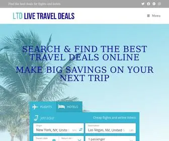 Livetraveldeals.com(Welcome) Screenshot