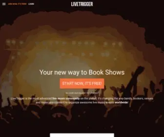 Livetrigger.com(Book Shows with new Venues) Screenshot