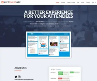 Livetweetapp.com(Social wall & Tweet wall tool for event and conference) Screenshot