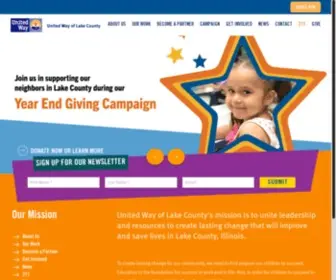 Liveunitedlakecounty.org(United Way of Lake County's mission) Screenshot