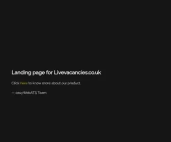 Livevacancies.co.uk(Landing page for) Screenshot