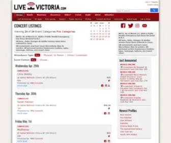 Livevictoria.com(Concert Listings) Screenshot