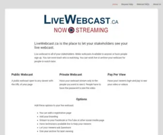 Livewebcast.ca(Live Webcast) Screenshot