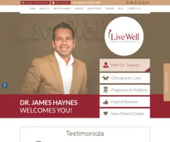 Livewell-Chiro.com(Chiropractor Houston TX) Screenshot