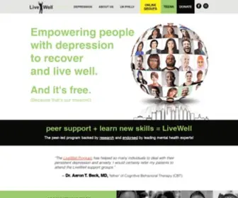 Livewell-Foundation.org(Free Depression Peer Support Groups) Screenshot