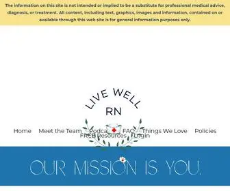 Livewellrn.com(Live Well RN) Screenshot