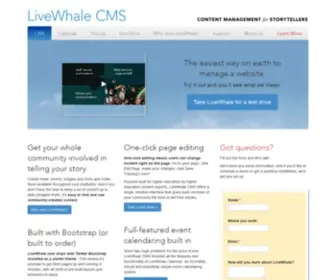 Livewhale.net(LiveWhale CMS by White Whale Web Services) Screenshot