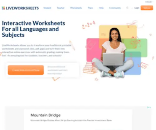 Liveworksheets.com(Easy worksheets maker for all grades and languages) Screenshot