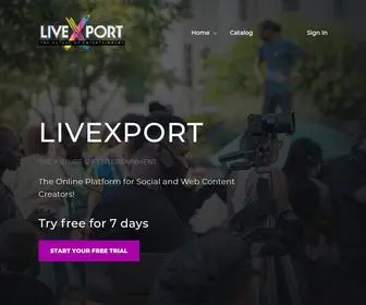 Livexport.co(Live video of social events) Screenshot