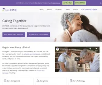 Livhome.com(Professional Senior Care & Family Support) Screenshot