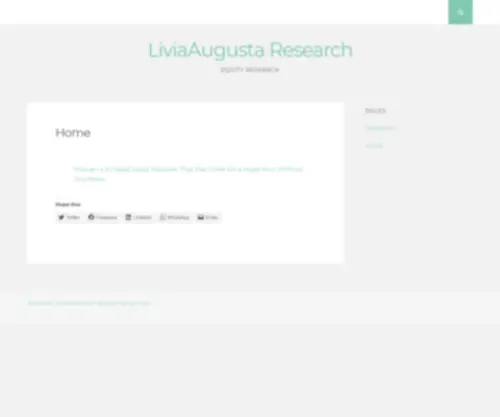 Liviaaugustaresearch.com(Equity Research) Screenshot